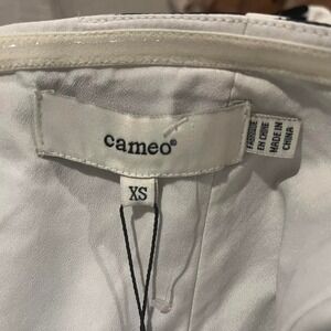 Cameo Dont Wait Top Black White Tic-Tac Strapless Peplum XS C/MEO Collective
